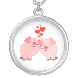 Collier mignon de porcs de bande dessinée colliers