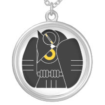 collier noir de jeune hibou