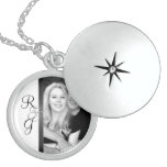 Collier noir et blanc de noces d'argent de monogra
