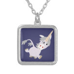 Collier plaisant mignon de licorne de bande dessin colliers
