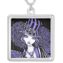 Collier pourpre de fée de couture de Fiona Steampu
