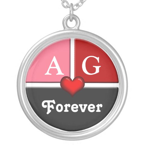 Collier rond d'amour de Forever de tranche rose et