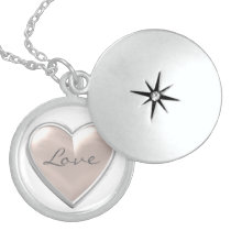 Collier rose d'amour de coeur colliers