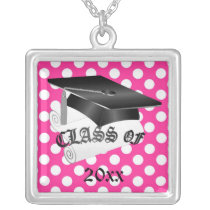 Collier rose et noir d'obtention du diplôme colliers