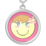 Collier souriant Girly mignon personnalisable