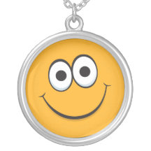 Collier souriant heureux de bande dessinée de visa