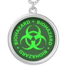 Collier vert de symbole de Biohazard
