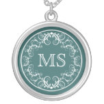 Collier vert turquoise de turquoise pendante d'ini