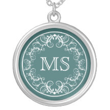 Collier vert turquoise de turquoise pendante d'ini