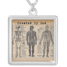 Collier vintage de diagramme des sciences médicale