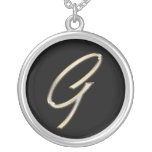 Colliers de monogramme d'agrafeuses de Bling