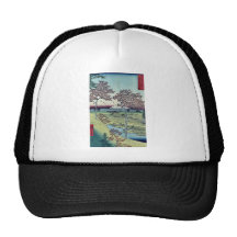 Colline de coucher du soleil par Ando, Hiroshige Casquette De Camionneur