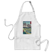 Colline de coucher du soleil par Ando, Hiroshige Tabliers