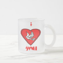 Colombe de blanc tasses