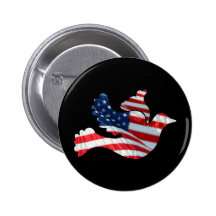 Colombe de drapeau des USA Badges
