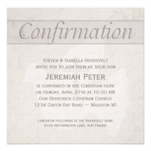 Colombe de Saint-Esprit de confirmation et Taupe d Invitations Personnalisées