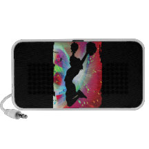 Colorburst circulaire avec le pom-pom girl haut-parleur iPod