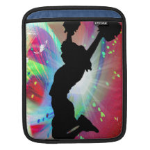 Colorburst circulaire avec le pom-pom girl housses iPad