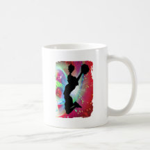 Colorburst circulaire avec le pom-pom girl mugs à café