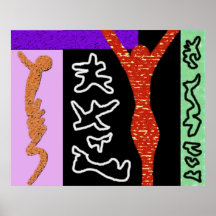 Coloré moderne de ~ d'art moderne de ~ de la vie affiches