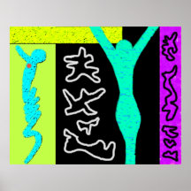 Coloré moderne de ~ d'art moderne de ~ de la vie poster