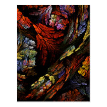 Colorez la carte postale d'art abstrait d'harmonie
