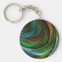 Colorez l'art abstrait Keychain de gloire Porte-clé