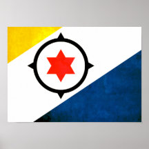 Colorful Contrast Bonairian Flag Poster