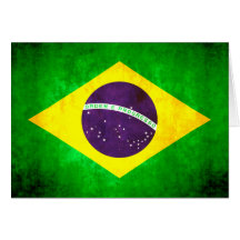 Colorful Contrast Brazilian Flag Card