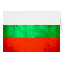 Colorful Contrast Bulgarian Flag Greeting Cards