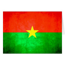 Colorful Contrast Burkinabe Flag Greeting Card