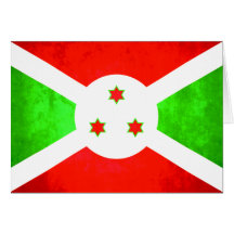 Colorful Contrast Burundian Flag Greeting Cards