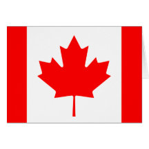Colorful Contrast Canadian Flag Card