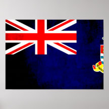 Colorful Contrast Caymanian Flag Poster