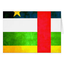 Colorful Contrast Central African Flag Cards
