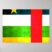 Colorful Contrast Central African Flag Posters