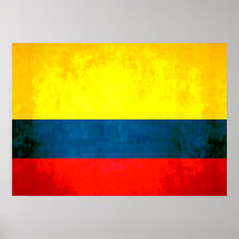 Colorful Contrast Colombian Flag Print