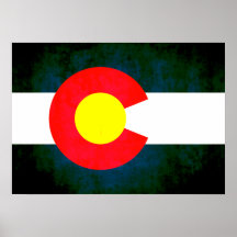 Colorful Contrast Coloradan Flag Poster