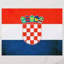 Colorful Contrast Croatian Flag Flyers