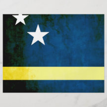 Colorful Contrast Curacaon Flag Flyer