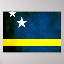 Colorful Contrast Curacaon Flag Posters