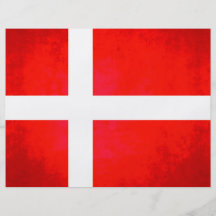 Colorful Contrast Danish Flag Personalized Flyer