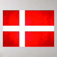 Colorful Contrast Danish Flag Print