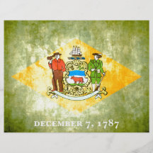 Colorful Contrast Delawarean Flag Full Color Flyer