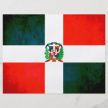Colorful Contrast Dominican Flag Personalized Flyer