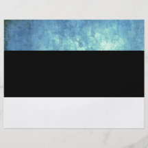 Colorful Contrast Estonian Flag Flyer
