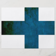 Colorful Contrast Finnish Flag Flyer