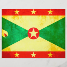 Colorful Contrast Grenadian Flag Flyers
