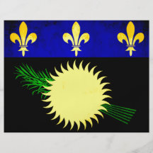 Colorful Contrast Guadeloupean Flag Personalized Flyer