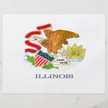 Colorful Contrast Illinoisan Flag Flyer